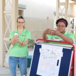Undergraduates Alexis Roeckner and Lauren Gault present interactive environmental education lessons at Homeward Bound