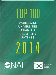 Cover of Top 100 worldwide universities granted patents in 2014