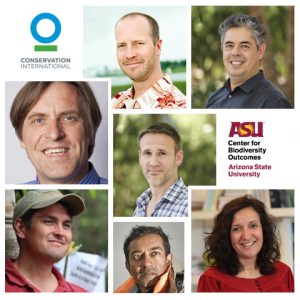 Collage of professors of practice headshots with ASU and CI logos